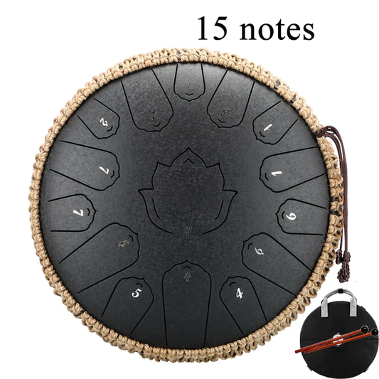 Steel Drum (Glucophone) - Design Lotus - 13 ou 15 Notes